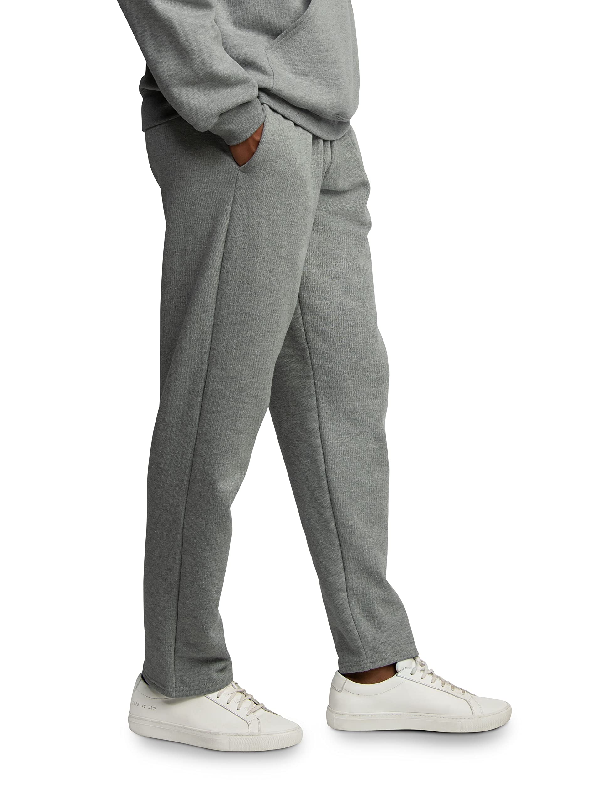 Fruit of the Loom Men's Eversoft Fleece Open Bottom Sweatpants with Pockets, Relaxed Fit, Moisture Wicking, Breathable, Grey Heather, X-Large