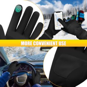 ihuan Winter Cold Weather Gloves Waterproof Windproof Mens Women - Warm Touchscreen Anti-Slip Palm Thermal Gloves for Driving, Biking, Running, Hiking, Working