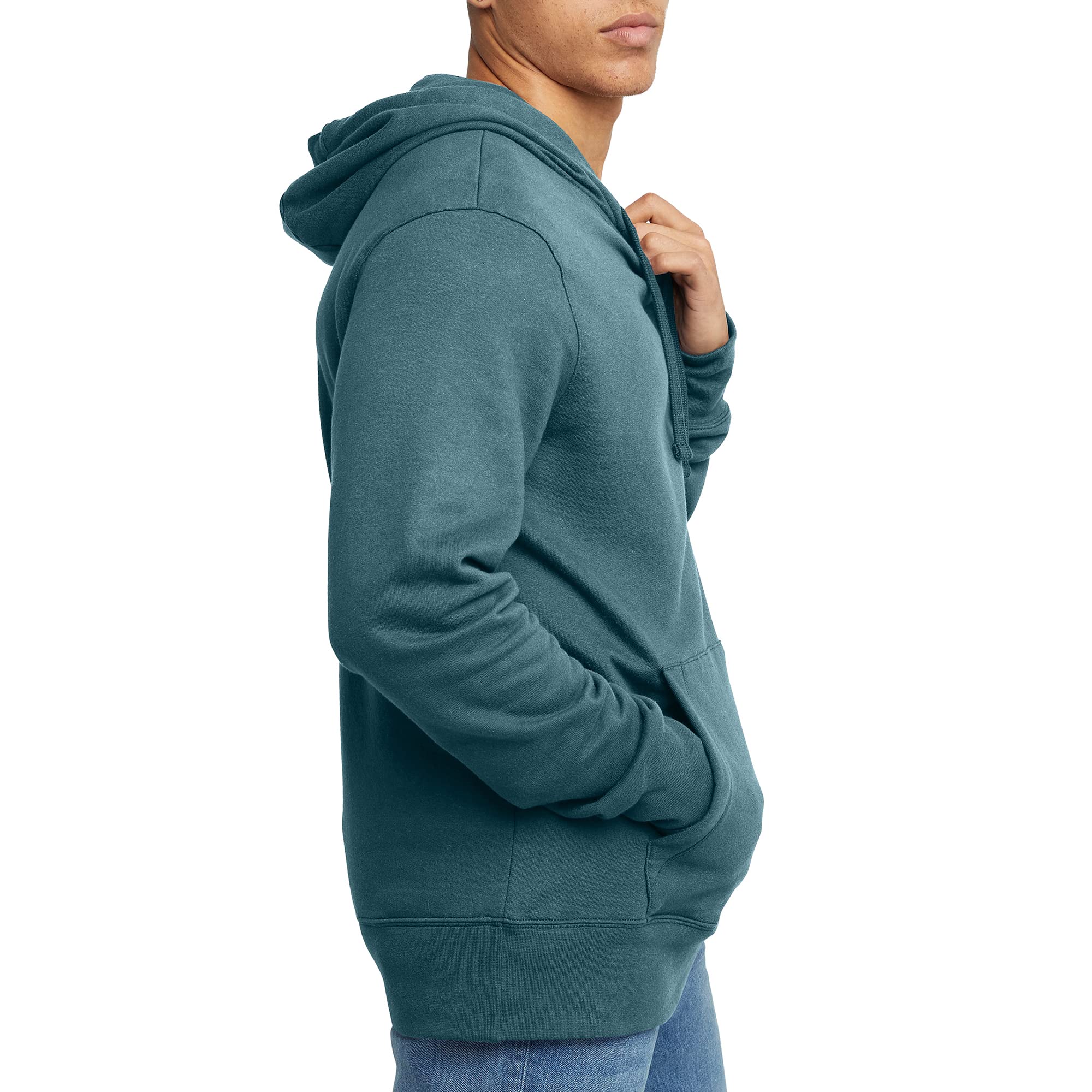 Hanes Originals Midweight Fleece Hoodie, Pullover Hooded Sweatshirt for Men, Cactus, Small