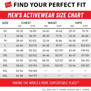 Hanes Standard Originals Lightweight, Crewneck T-Shirts for Men, Tri-Blend Tee, Tall Sizes, Black