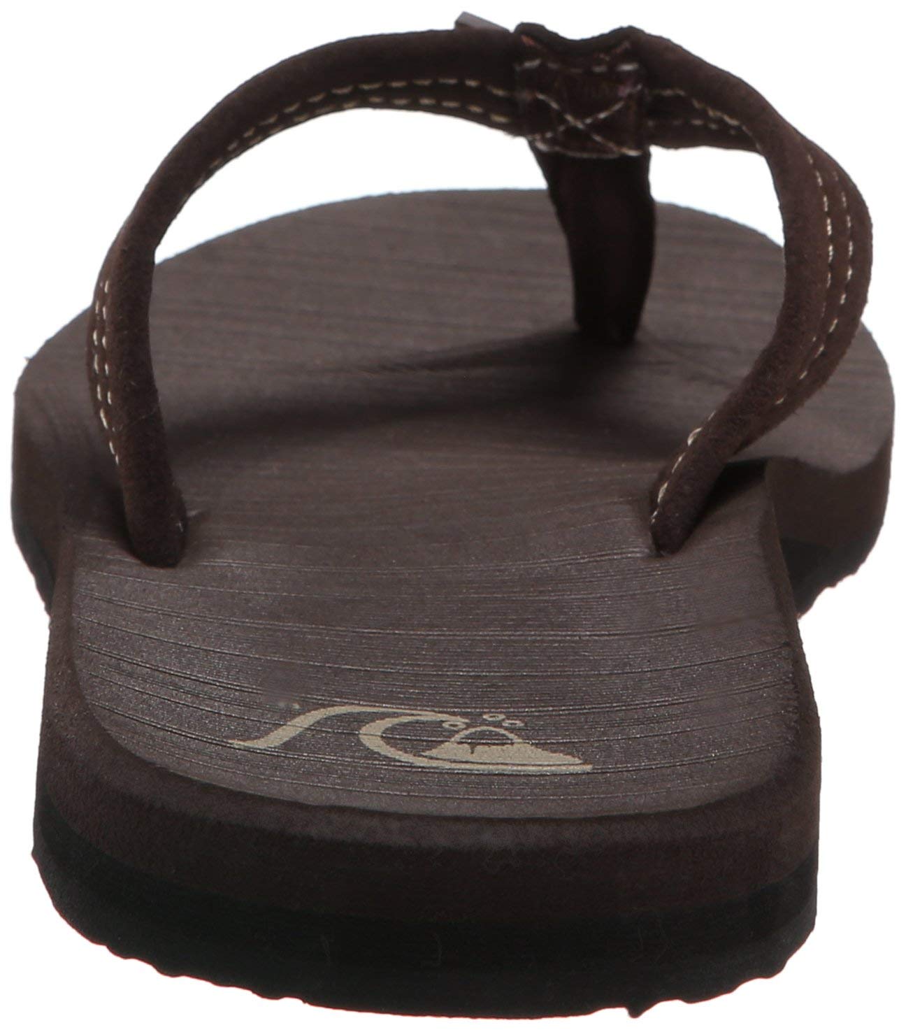 Quiksilver Men's Carver Suede 3 Point Flip Flop Athletic Sandal, Demitasse Solid, 9 M US