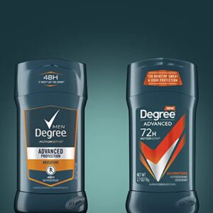 Degree Men Antiperspirant Deodorant Adventure Freshness and Odor Protection Deodorant for Men 2.7 Oz, (Pack of 4) Woodsy, Stick