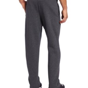 Russell Athletic Men's Dri-Power Open Bottom Sweatpants with Pockets, Black Heather, Large