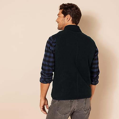 Amazon Essentials Men's Full-Zip Polar Fleece Vest (Available in Big & Tall), Black, Medium