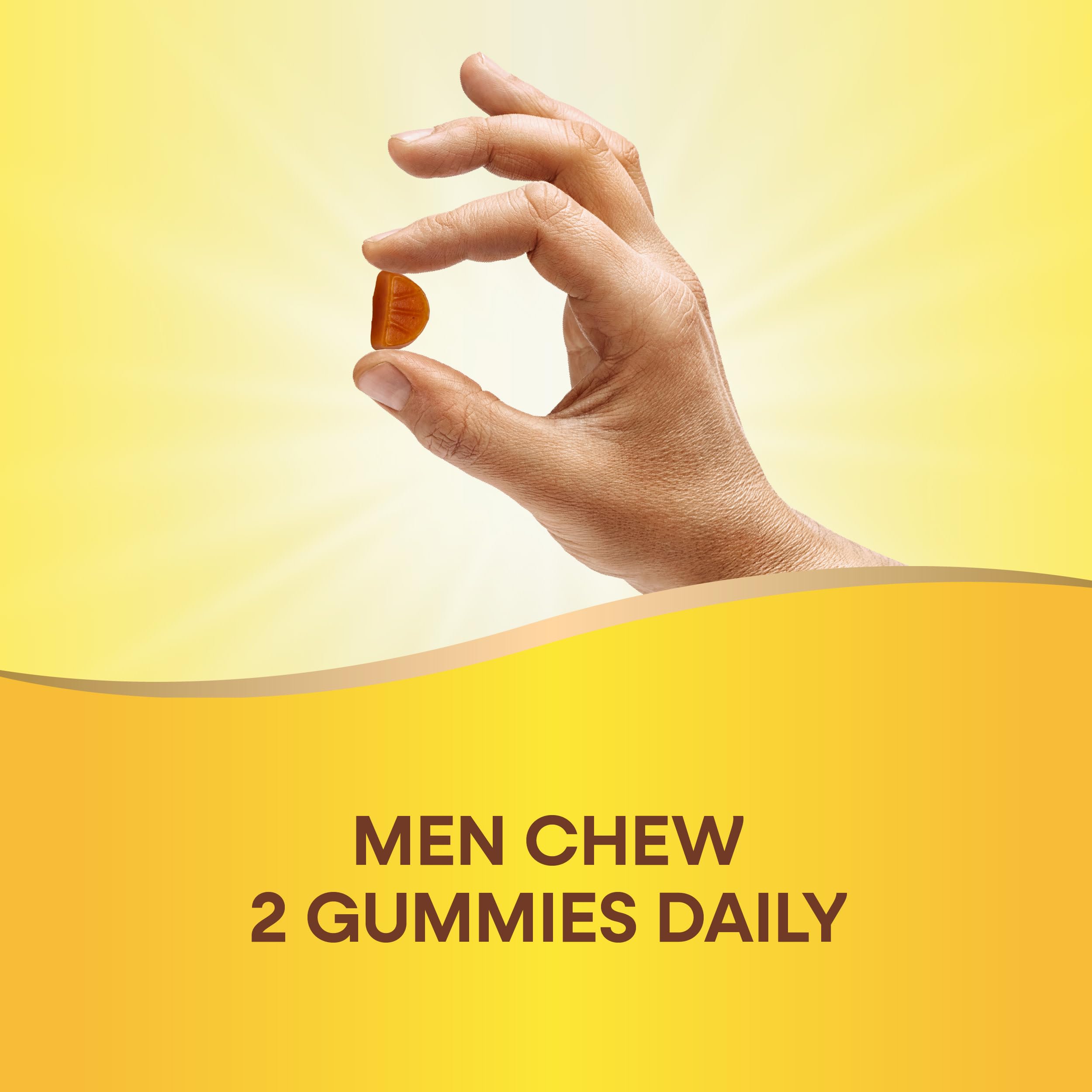 Nature's Way Alive! Men’s 50+ Daily Gummy Multivitamins, Supports Healthy Brain, Eyes, Heart*, B-Vitamins, Gluten-Free, Vegetarian, Fruit Flavored, 60 Gummies (Packaging May Vary)