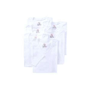 Hanes Ultimate Men's 6 Pack FreshIQ V-Neck Tee, White, X-Large