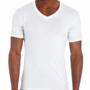 Hanes Ultimate Men's 6 Pack FreshIQ V-Neck Tee, White, X-Large