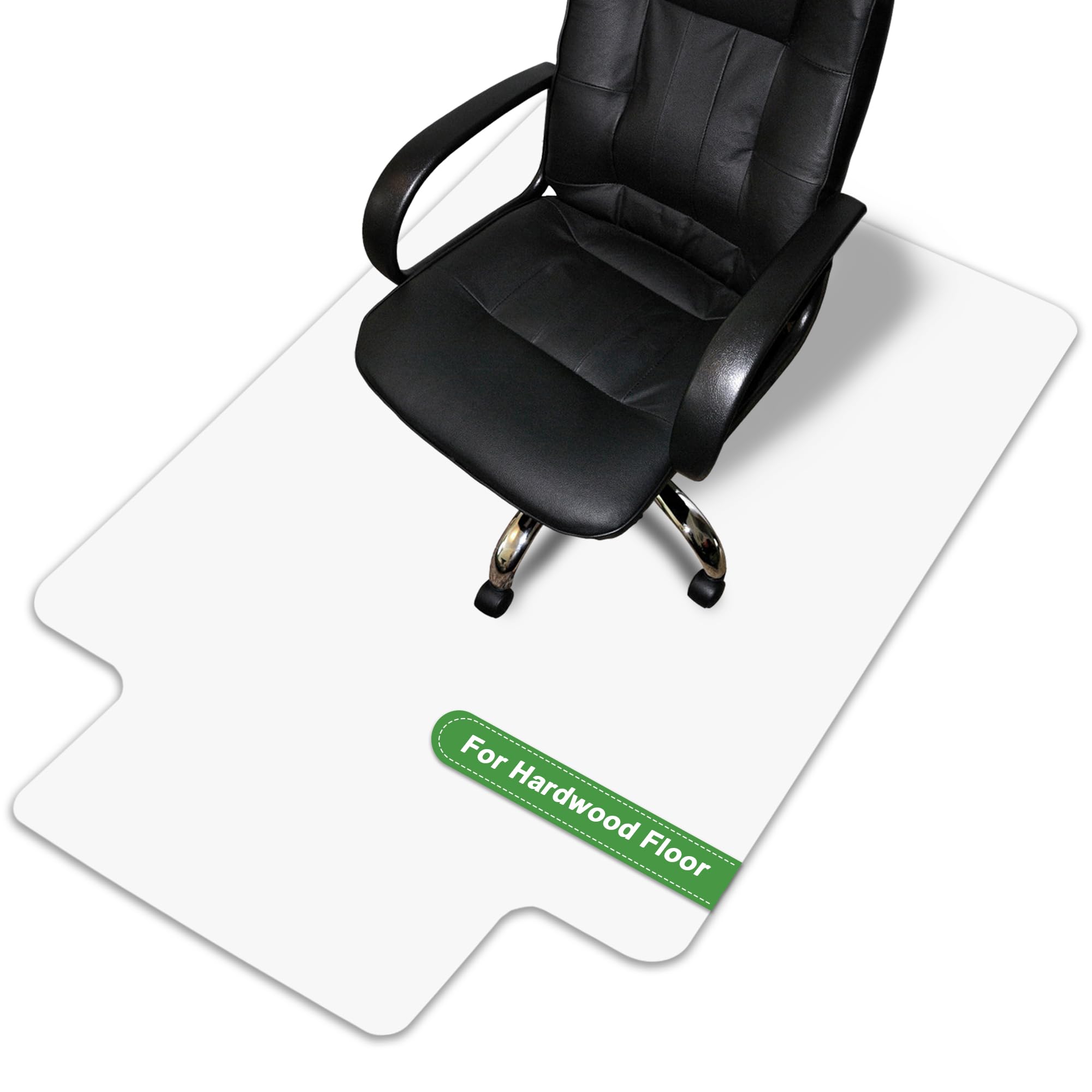 Chair Mat for Hardwood Floor - 47.5" x 35.5" Office Chair Mat with Lip. Hard Floor Protector for Rolling Chairs on Hard Wood and Tile Floors, Desk Chair Mat for Office Gaming Computer Desk Chair