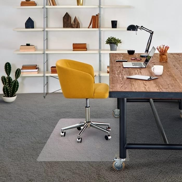 Chair Mats for Carpeted Floors Rectangle Office Chair Mat for Tile Floor 1.5mm Desk Chair Mat 32"x40" 36"x48" 48"x48" 51"x63" Chair Mat for Hardwood Floors Easy Glide for Chairs for Carpeted Floors (