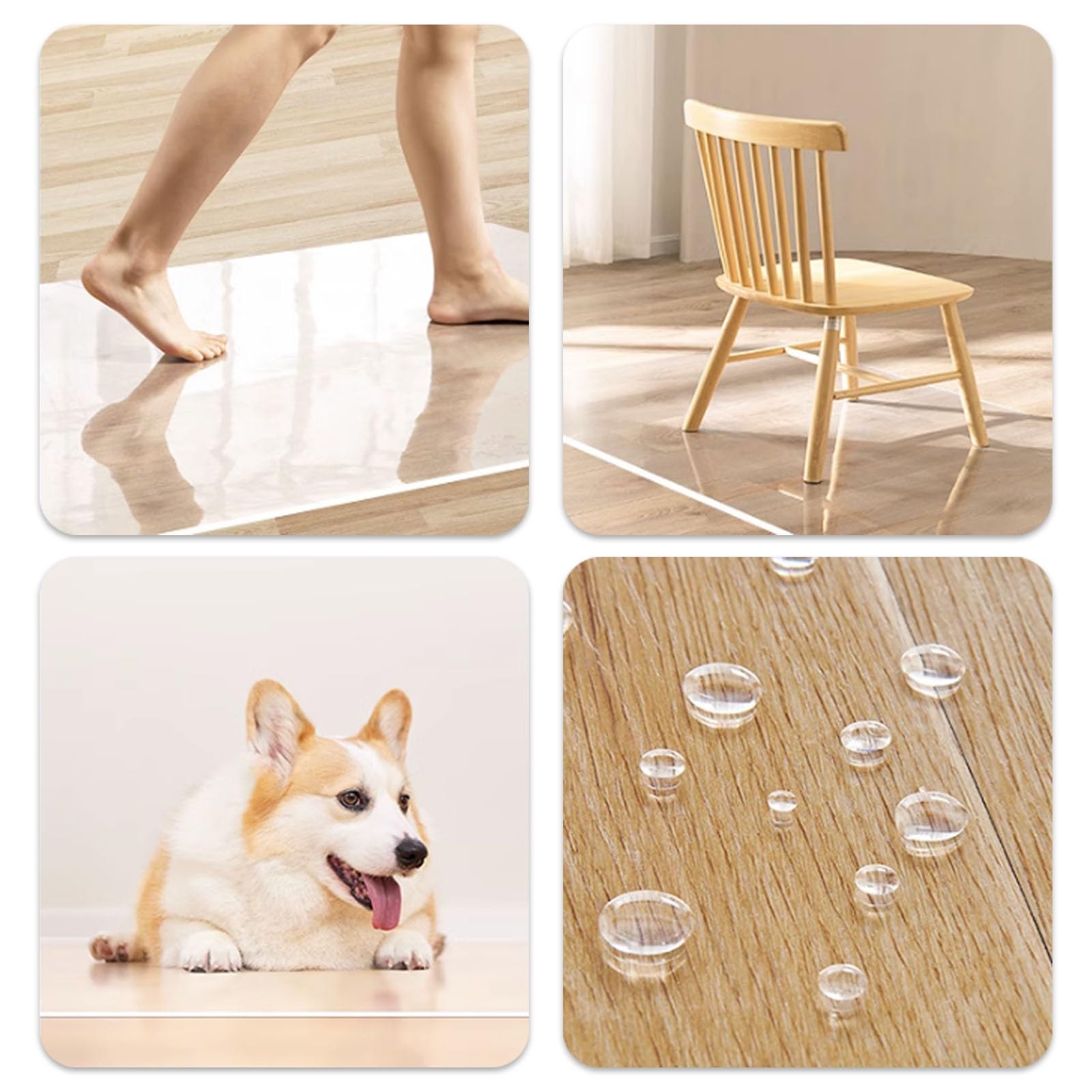 Chair Mats for Carpeted Floors Rectangle Office Chair Mat for Tile Floor 1.5mm Desk Chair Mat 32"x40" 36"x48" 48"x48" 51"x63" Chair Mat for Hardwood Floors Easy Glide for Chairs for Carpeted Floors (