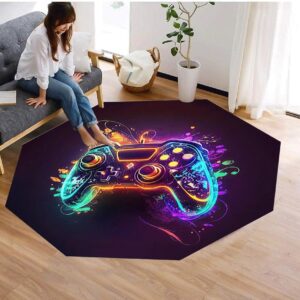 Office Gaming Chair Mat for Hardwood Floor, Computer Chair Mat for Carpet Octagon Noise Cancelling Desk Mat for Gaming Room Home Office (Color : 1, Size : 160cm)