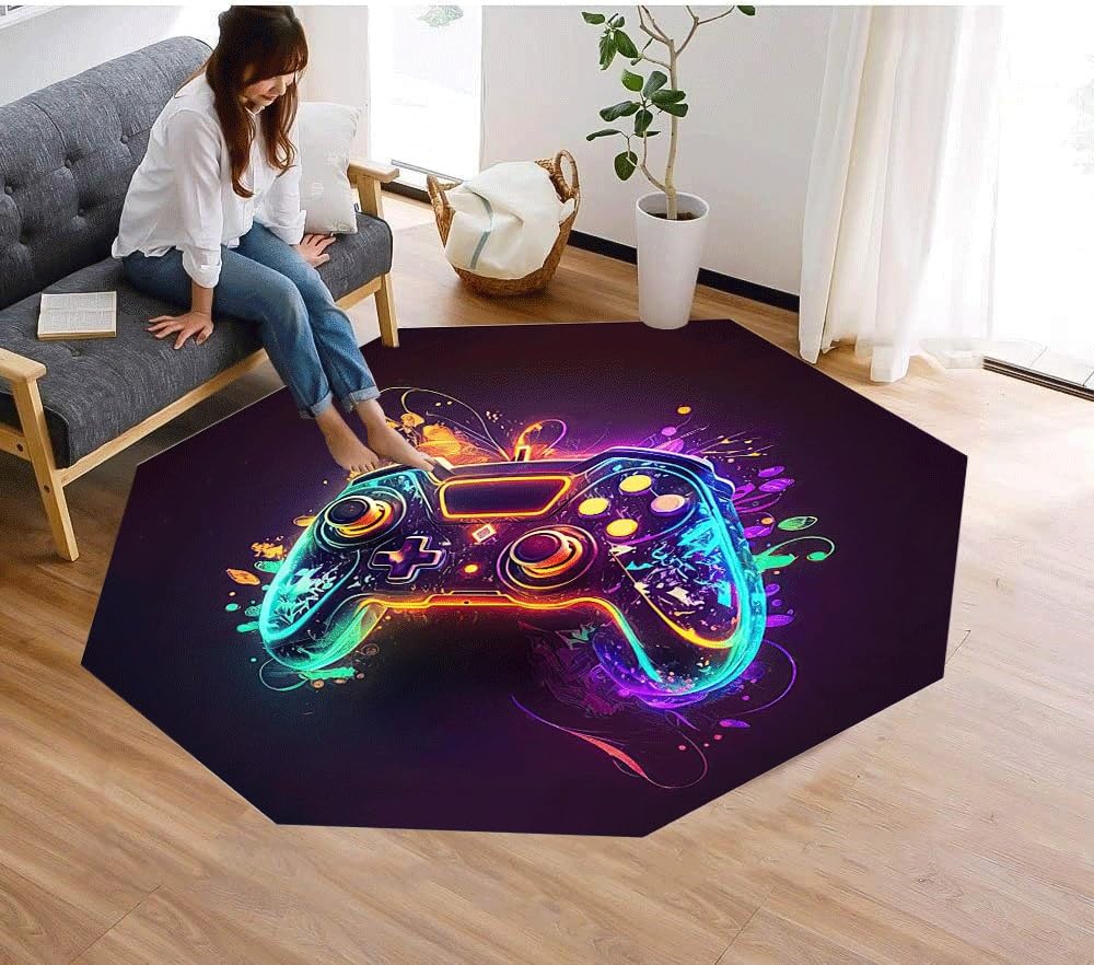 Office Gaming Chair Mat for Hardwood Floor, Computer Chair Mat for Carpet Octagon Noise Cancelling Desk Mat for Gaming Room Home Office (Color : 1, Size : 160cm)