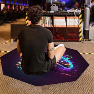 Office Gaming Chair Mat for Hardwood Floor, Computer Chair Mat for Carpet Octagon Noise Cancelling Desk Mat for Gaming Room Home Office (Color : 1, Size : 160cm)