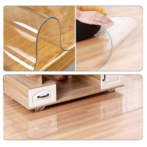 Clear PVC Desk Chair Mat 2mm Office Chair Mat for Hard Wood Floors Clear Rectangle PVC Floor Mat Protector,Waterproof Non-Slip Mat, 40/50/60/70/80/90/100/110/120cm Wide,100-500cm for Office & Home (C