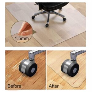 Chair Floor Protector, Office Chair Floor Mat for Carpet Shipped Flat, Rolling Chair Mat for Carpet Clear, Chair Carpet Mat, Chairmat, PVC, Large, Non-Studded Bottom, for Work, Home, Gaming (Color :