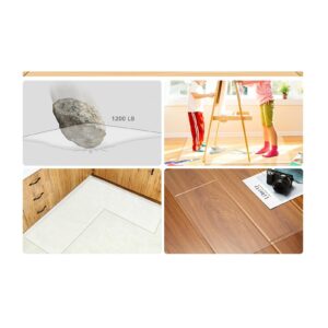 Clear PVC Desk Chair Mat Office Chair Mat for Hard Wood Floors Clear Rectangle PVC Floor Mat Protector with Lip,Vinyl Plastic Floor Mat,Can Be Cut,1mm Thick,75/95/115/135/155cm Wide,Non-Skid, Waterpro