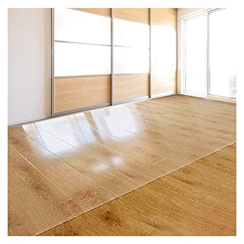 Clear PVC Desk Chair Mat Chair Mat for Hard Wood Floors Clear Rectangle PVC Floor Mat Protector with Lip,1.5mm Thick,80/100/120cm wide, Anti-Oxidation, Can be Cut,Clear Vinyl Plastic Floor Runner Prot