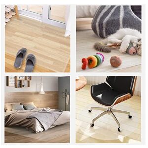 Clear PVC Desk Chair Mat 2mm Area Rug Runners for Hallways,Carpet Protector for Hardwood Floors,Clear Entrance Floor Runner Protector,Computer Chair mat, 60/80/100/120/140cm Wide,100-600cm Length for