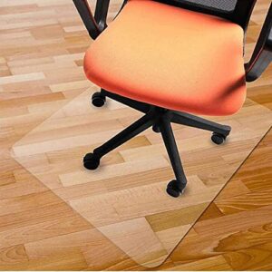 Clear PVC Desk Chair Mat Plastic Runner Rug, Large Thick Floor Protector Mat for Rolling Chairs, Durable Non Slip Entrance Mat Doormat,Thick 1mm,60/70/80/90/100cm wide,Non Slip Transparent Protector C