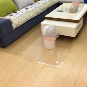 Clear PVC Desk Chair Mat Transparent PVC Floor Protection Pad Door Mat Heavy Duty Chair Mat for Hardwood Floors, Non-Skid Transparent Carpet Protector for Home/Office/Hall/Doormat,1mm,105/115/125/135/