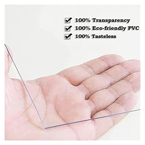 Clear PVC Desk Chair Mat Runner Rug Hardwood Cover Protector Clear Carpet, Chair Mat For Floor Protection, Non-Slip Floor/Carpet Protector Mat Scratch Resistant Wear Resistant Indoor,1mm,100-160cm Wid