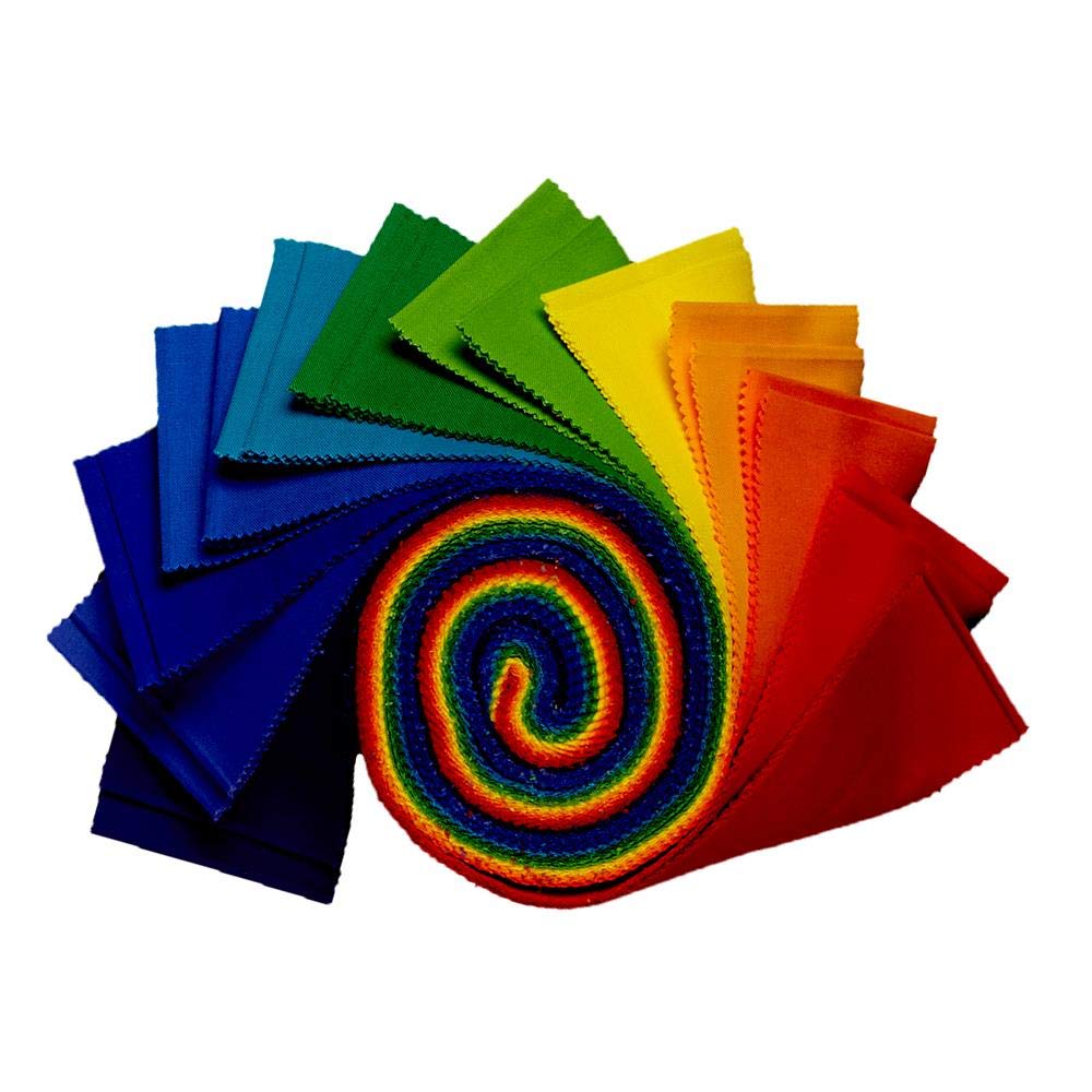Kona Cotton 2.5" Half Roll Bright Rainbow