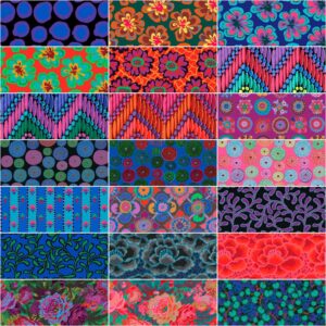 Kaffe Fassett Collective February 2023 Darker Design Roll 40 2.5-inch Strips Jelly Roll Free Spirit