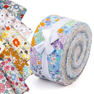 45pcs fabric jelly rolls, jelly roll fabric strips for quilting, patchwork craft cotton quilting fabric, quilting fabric, plain weave cotton fabric (light color series)