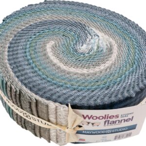 Bonnie Sullivan Woolies Flannel Stormy Seas Strips 40 2.5-inch Strips Jelly Roll Maywood Studio