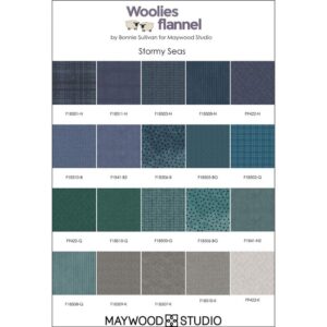 Bonnie Sullivan Woolies Flannel Stormy Seas Strips 40 2.5-inch Strips Jelly Roll Maywood Studio
