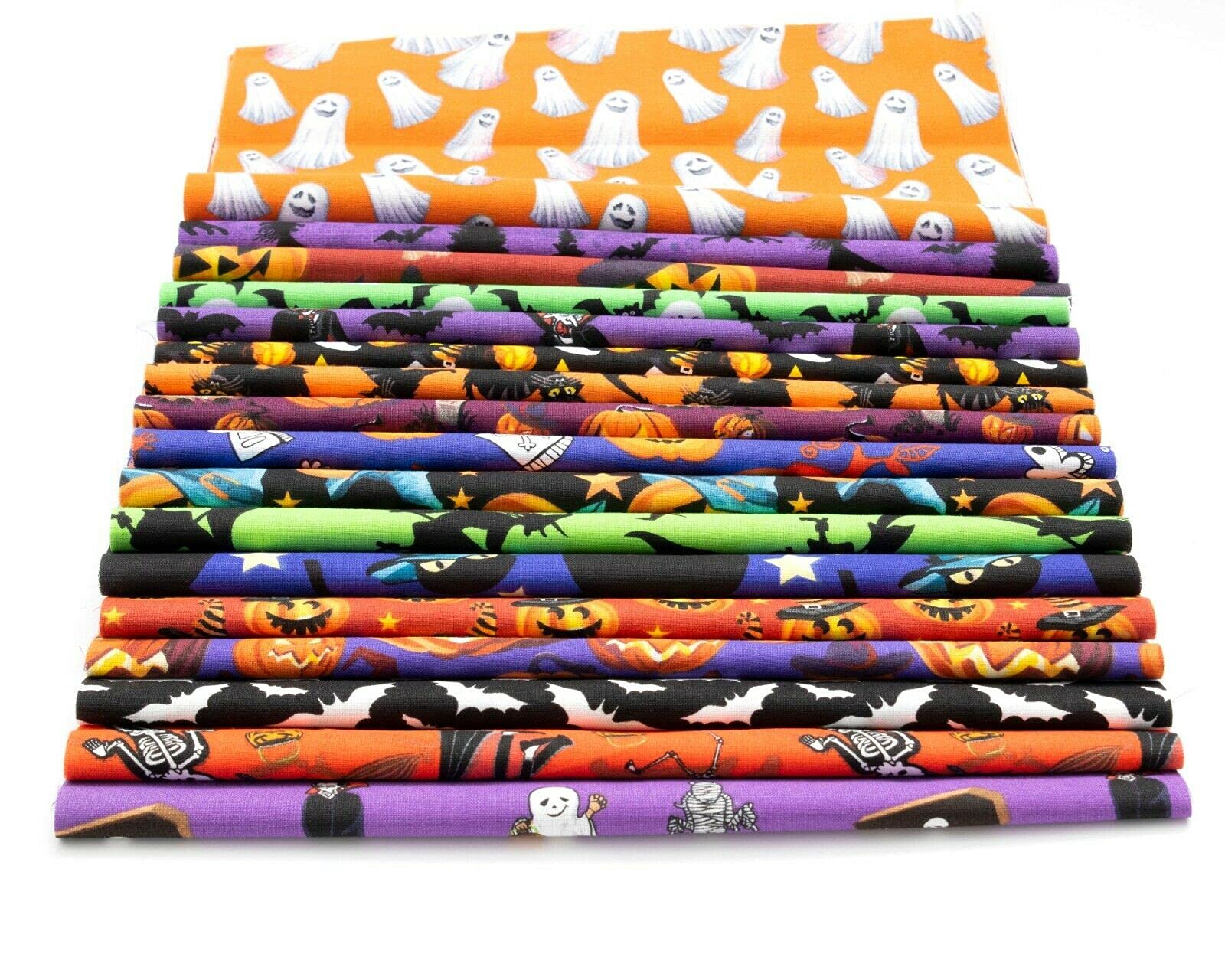 17 pc Halloween 1 Jelly Roll 2.5" pre-Cut 100% Cotton Fabric Quilting Strips