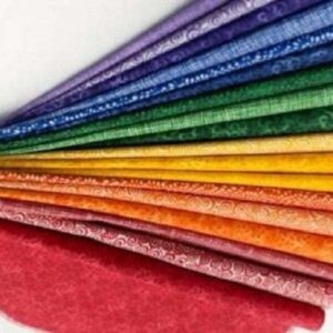 2.5 inch Rainbow Basics Jelly Roll 100% Cotton Fabric Quilting Strips 18 Strip