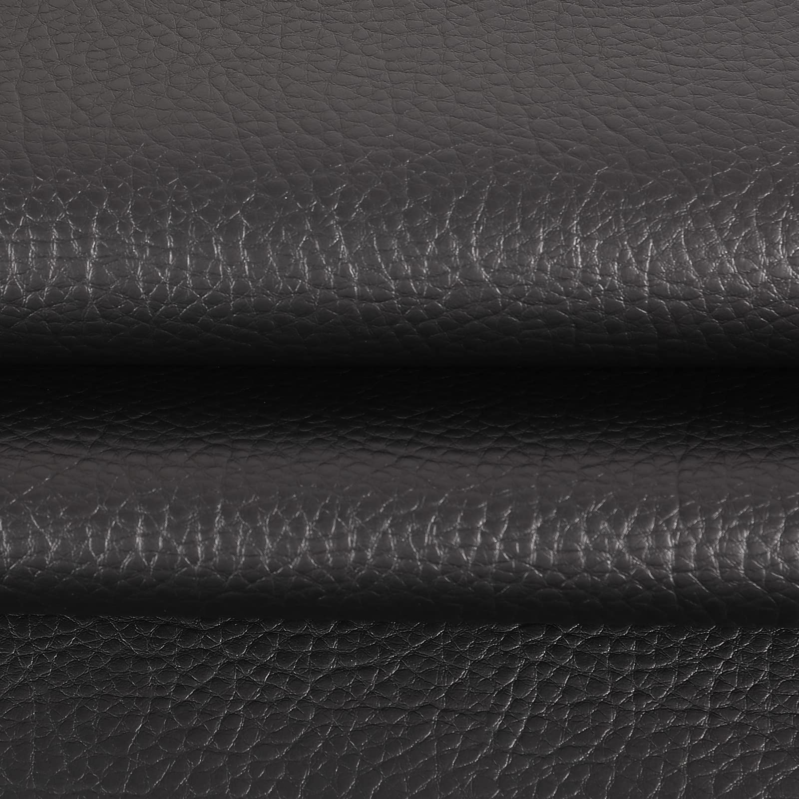 Osunnus Faux Leather Upholstery Fabric by The Yard Vinyl Fabric 55" Wide Outdoor PU Leather Sheets for Home Decor DIY Crafts Chair Furniture Car Marine Upholstery, 1 Yard Black