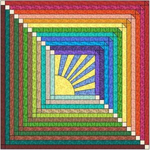 Material Maven Quilt Kit Over The Rainbow/Strip Quilt/Beginner