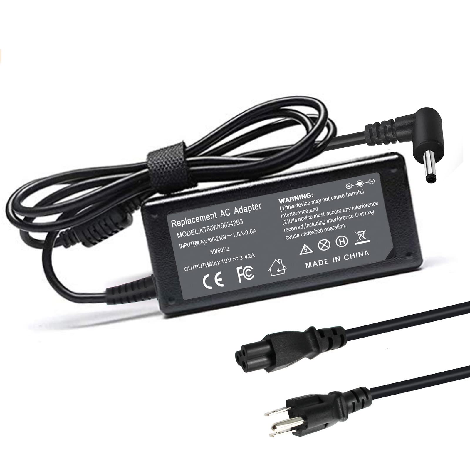 N15Q9 N15Q8 N16Q1 N16P3 N16P1 N19C4 Laptop Charger 65W for Acer Chromebook 11.6" C720 C720P C731 C738t C740 C670 CB3-111 CB3-431 CB3-532 CB5-571 CB5-132T PA-1450-26 PA-1650-80 N20C6 N20C5