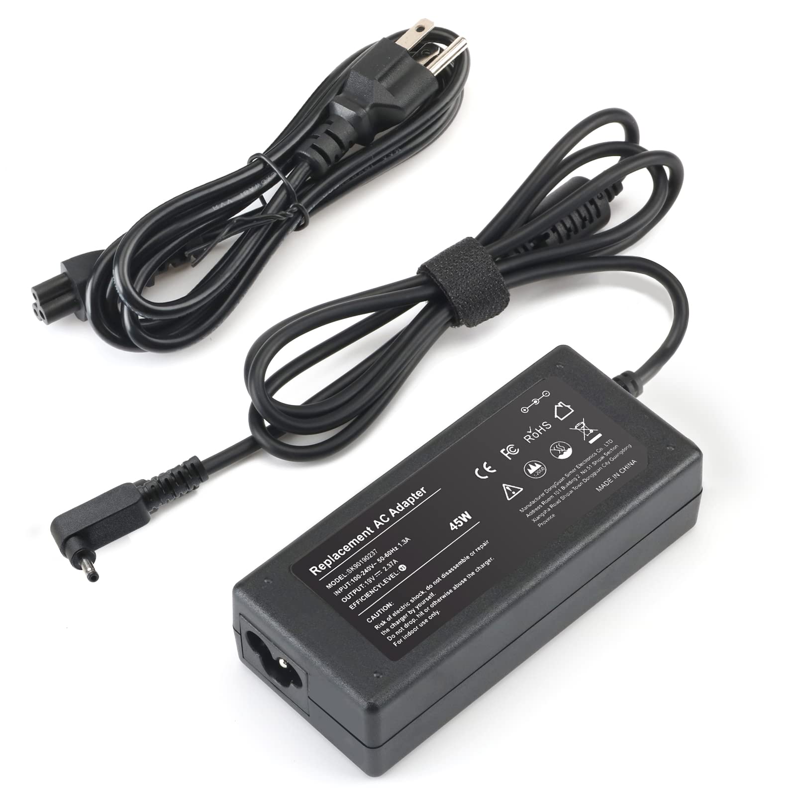 19V 2.37A 45W AC Adapter Laptop Charger for Acer Aspire 5 A515-44 A515-46 A515-54 A515-55 A515-56 A517-52 A515-56-32DK A515-46-R3UB 55-56UK Acer Chromebook R11 Series A13-045N2A PA-1450-26 Power Cord