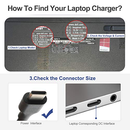 USB-C Laptop Charger 45W for Acer Chromebook 315 311 CP311 CP315 CB311 CB315 Chromebook Spin 11 13 15 R13 713 714 715 C721 C732 C733 C933 N16Q14 N17Q5 N18Q1 N15Q13 Type C Charging Cord