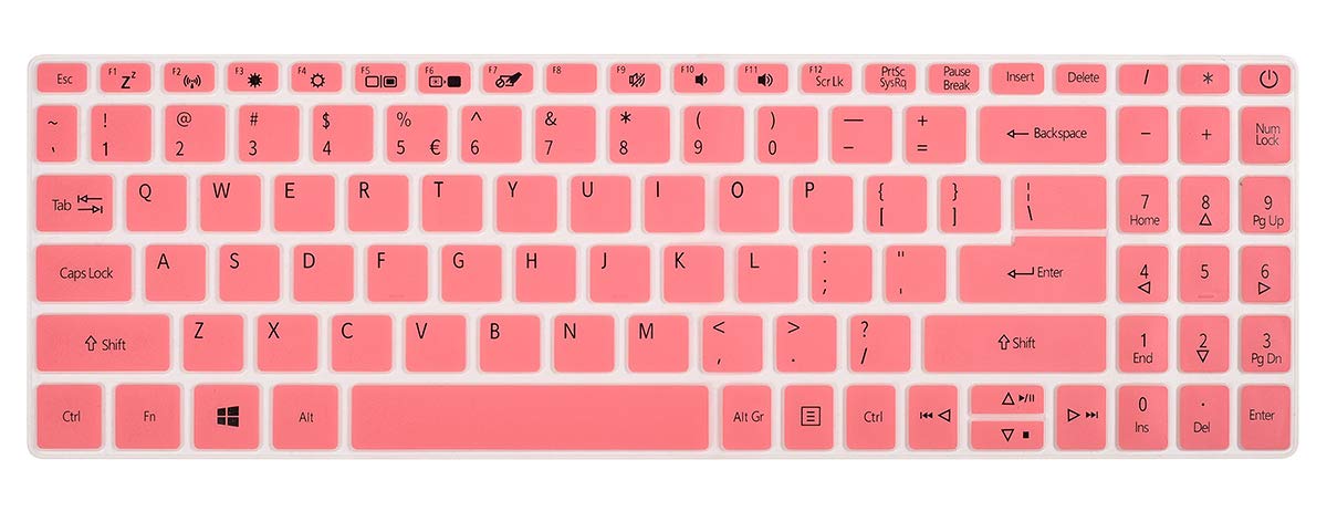 Keyboard Cover Skin for 15.6" Acer Aspire 3 A315-54 A315-55 A315-56 A315-57 A315-58, Acer Aspire 5 Slim 15.6 inch A515-45 A515-56 A515-46 A515-43 A515-54 A515-54G A515-55 A515-55T/55G, Pink