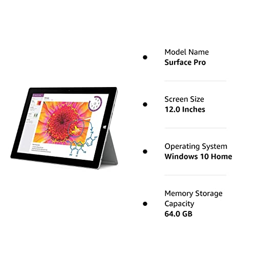 Microsoft Surface Pro 3 12" Intel Core i3 64GB Tablet (Renewed)