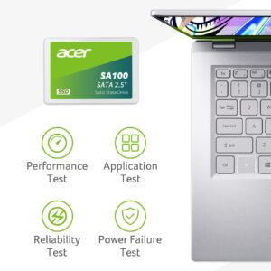 acer SA100 480GB 2.5 Inch SATA SSD Internal Solid State Drive, Up to 560MB/s Read - BL.9BWWA.103