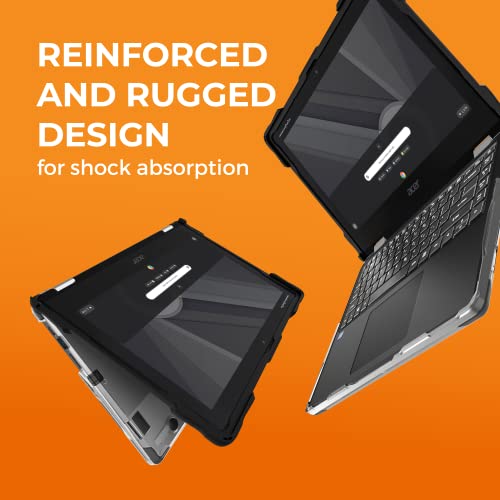 Gumdrop SlimTech Laptop Case Fits Acer Chromebook Spin 512/R853T (2in1) Designed for K-12 Students, Teachers and Classrooms–Drop Tested, Rugged, Shockproof Bumpers for Reliable Device Protection–Black