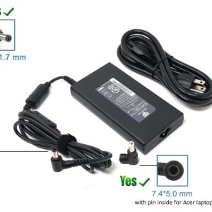 19.5V 9.23A AC Adapter Charger Power Supply for Acer Predator Helios 300 G3-571-77QK, G3-571 G3-572 PH317-51, Acer Aspire V17 Nitro VN7-793G, V15 Nitro VN7-593G Compatible Acer ADP-180MB K