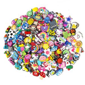 35,50,100 pcs random pvc shoe charms,garden shoes cute shoe charms wristband bracelet decoration with different designs shape for girls,boys and adult party gift(35)