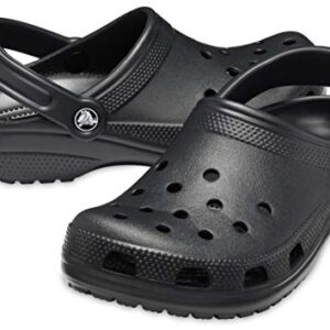 Crocs Unisex-Adult Classic Clogs (Best Sellers), Black, 5 Men/7 Women