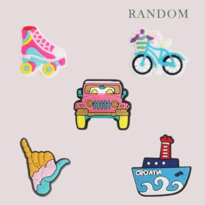 50 PCS Non-Repeat Random Shoe Charms, Shoe Decoration Charms Party Gifts for Boys Girls Kids Women