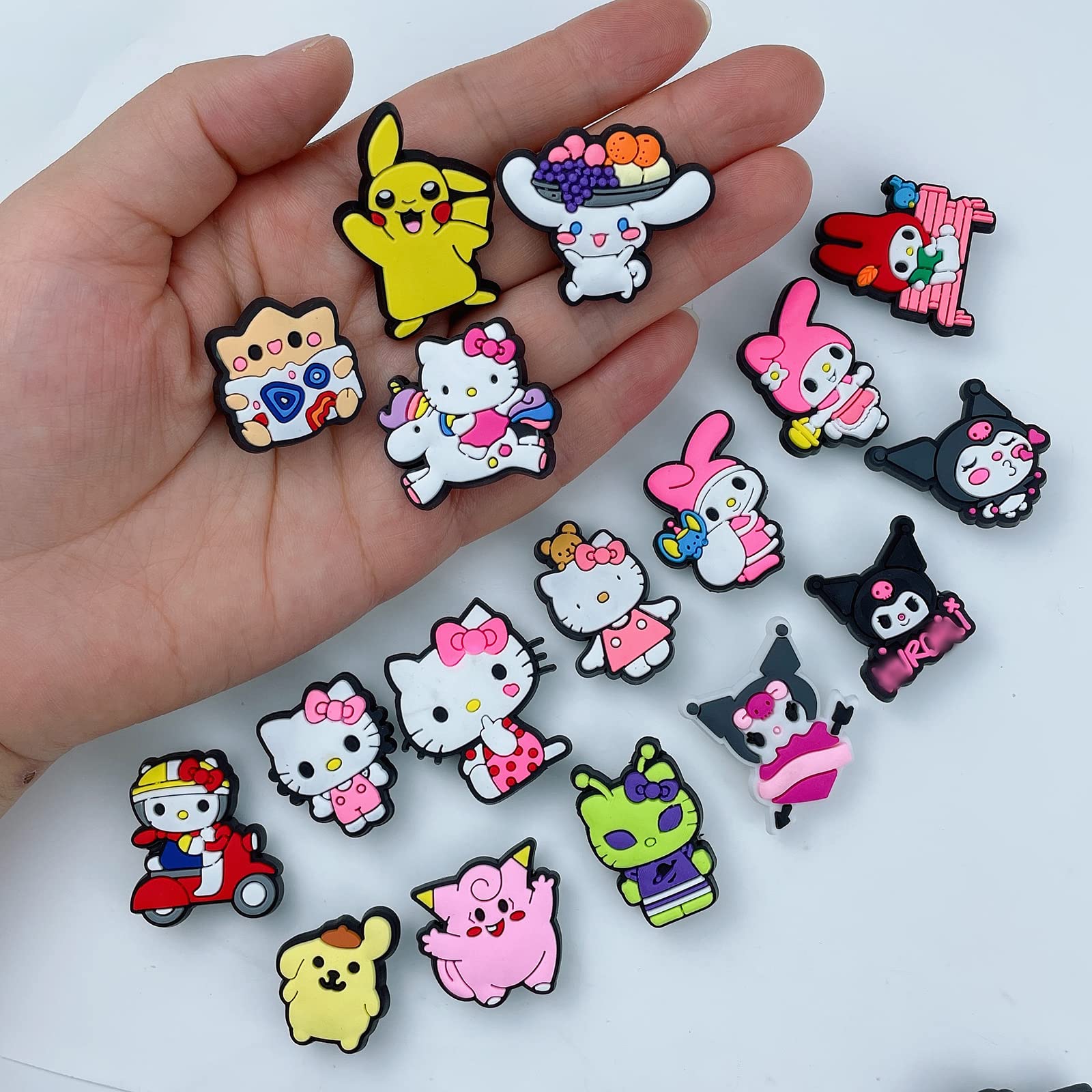 100 Pack Cute Cartoon Shoe Charms Charma for Croc Charms Boys, Hype Beast Superhero Cool Designer Shoe Charms Bulk for Crocs Kids Girls, Polyvinyl Chloride, No Gemstone