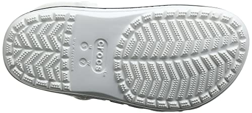 Crocs Unisex-Adult Bayaband Clogs, White/Navy, 8 Men/10 Women