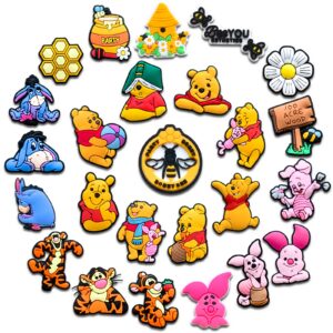 tashrasia 25 40pcs cartoon shoe charms for clogs sandals bracelet wristband slippers water shoes,cute shoe decoration charms (25)