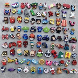 BAOBAOYU 20 50 100pcs PVC Random Different Shoe Charms for Shoe and Wristband Bracelet Decoration Party Gifts (20PCS)