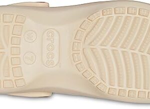 Crocs Women's Classic Platform Glitter Clog, Vanilla, 8